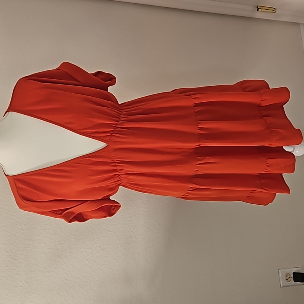 Women's Fall Dress By SHE+SKY Co. Size Large, Beautiful orange Rust like Color.